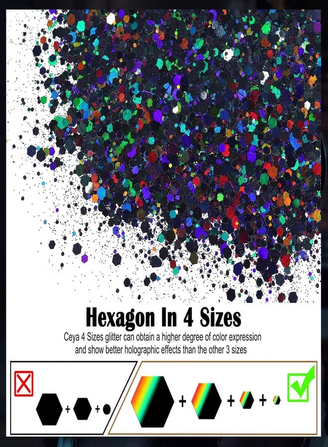 سكاي نيست جل لامع للجسم للهالوين، جل لامع أسود كثيف للوجه والشعر والجسم، طلاء وجه تجميلي مزين بالترتر لحفلات الهالوين، إكسسوارات حفلات الرقص، 50 مل - Image 5